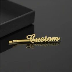 Customized Hair Clip With Name Stainless Steel Custom Personalize Letter Hairpin Head Wedding Personalized Gift Ideas