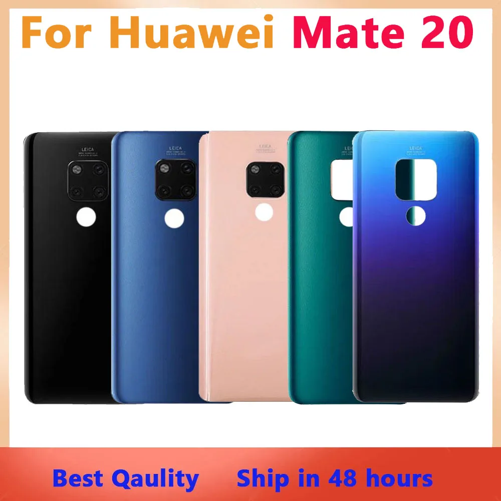 

New For Huawei Mate 20 Battery Back Cover Rear Door 3D Glass Panel For Mate 20 Battery Housing Case Adhesive Replace