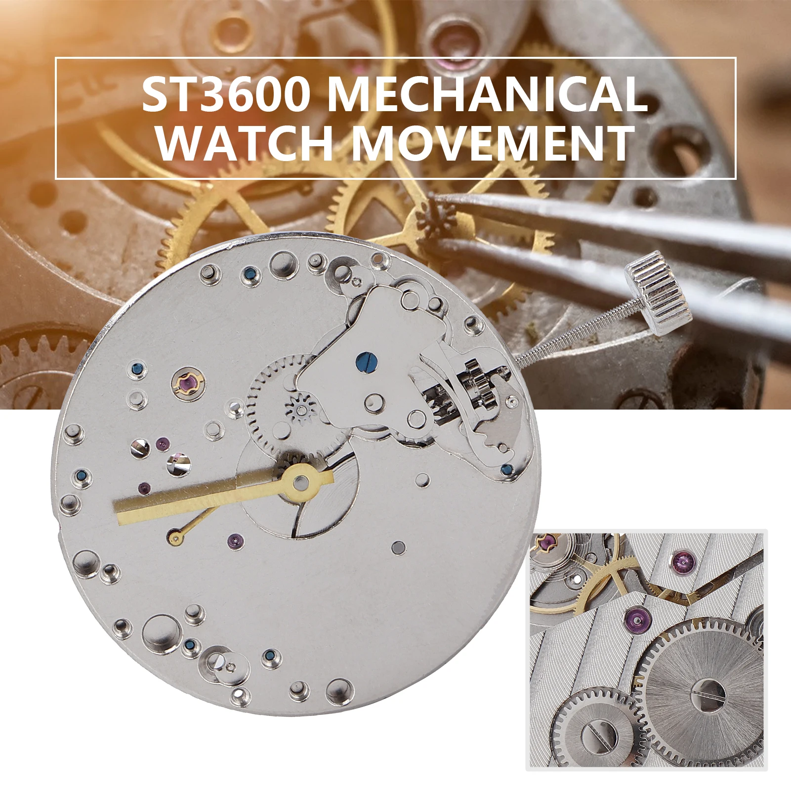 Replacement Watch Movement ST3600 Movement Mechanical Watch Repairing Maintenance Replacement Accessory Watch Repairing Movement