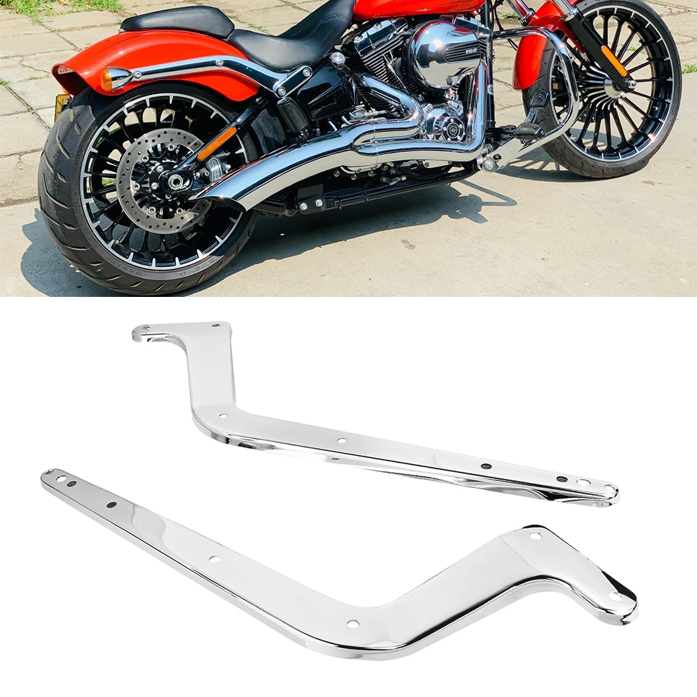 Chrome Motorcycle Rear Fender Struts Covers Pair Smooth Fit For 2008-2017 Harley Softail FLST 2016 2015 2014 2013 2012 2011