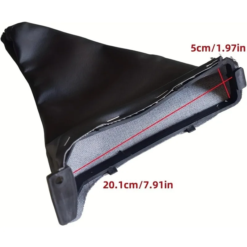 Black Leather Handbrake Boot Cover with Base Frame for Opel Astra F Vectra A Calibra Kadett E Parking Brake Gaiter Replacement