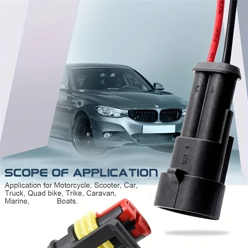 10PCS 2 Pin Way Electrical Wire Connector, 18AWG Male Female Plug Socket, Quick Disconnect Wire Connectors for Car, Truck view 5