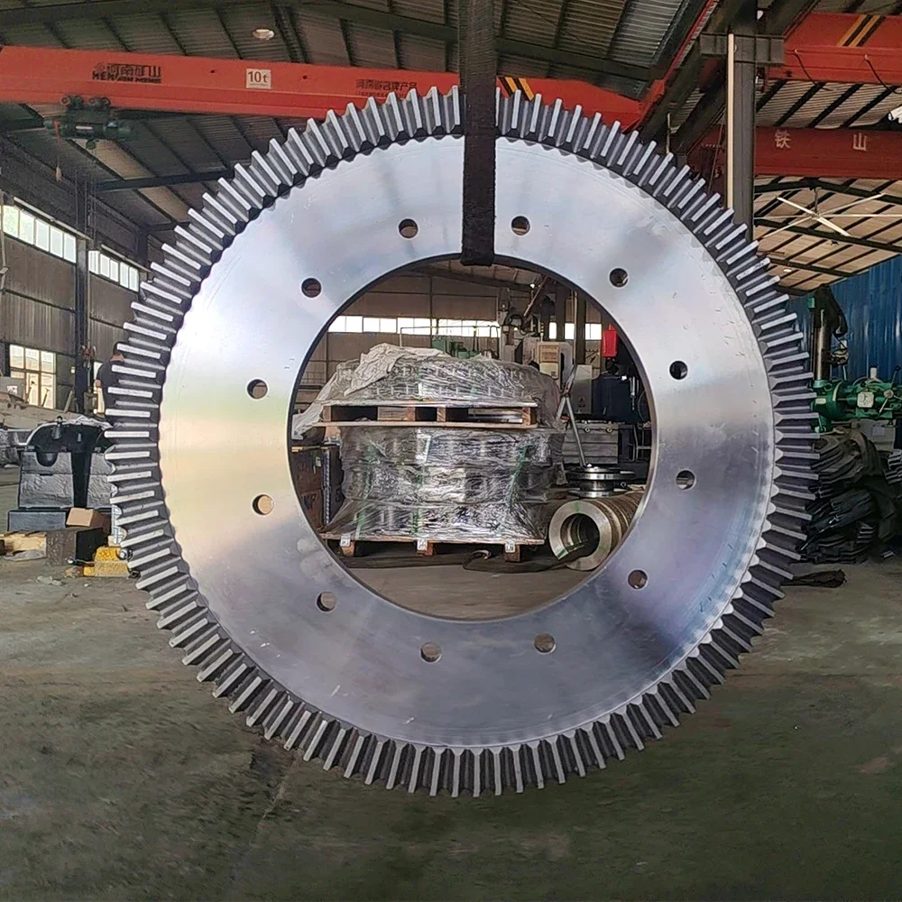 Large Casting Gear Ring with Copper Gasket Wear-Resistant Alloy Steel for Ball Mill/Rotary Kiln