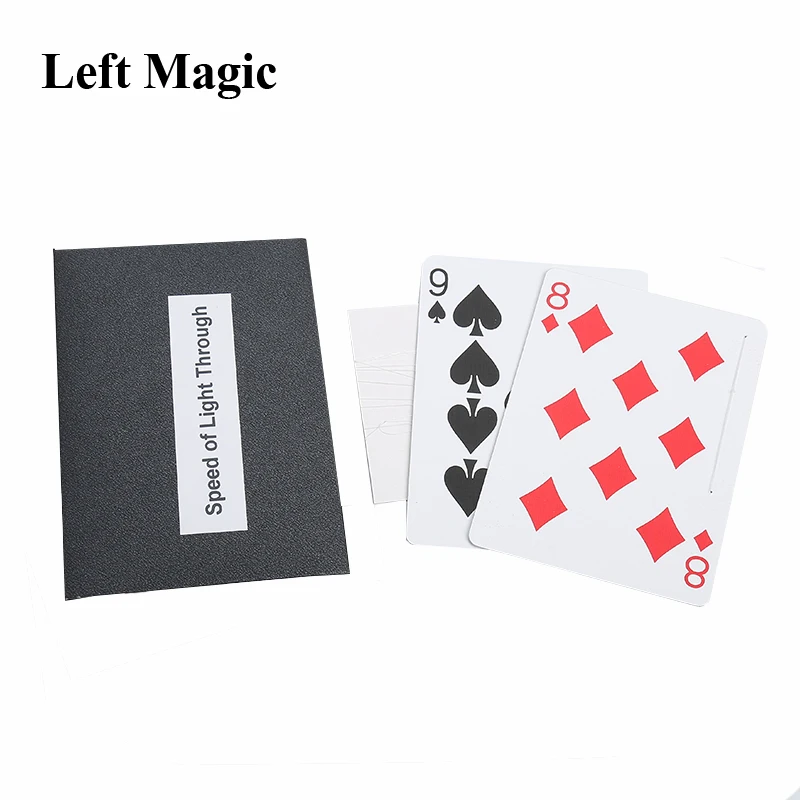 Card Magic Speed Of Light Through Magic Tricks Close Up Street Illusions Gimmicks Mentalism Props Funny Toy Transport Magia