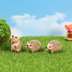 Artificial Hedgehog Figurines Miniatures for Doll, Imitation Animal, Micro Landscape Ornaments, Resin Crafts, Cute Accessories