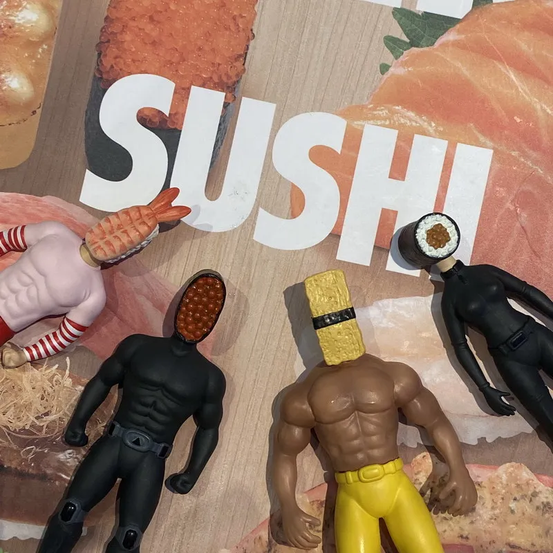 在庫あり 日本製 ケネレファント 寿司侍 ミニチュア 日本食テーマ アクションフィギュア デコレーション コレクション 装飾 モデル玩具