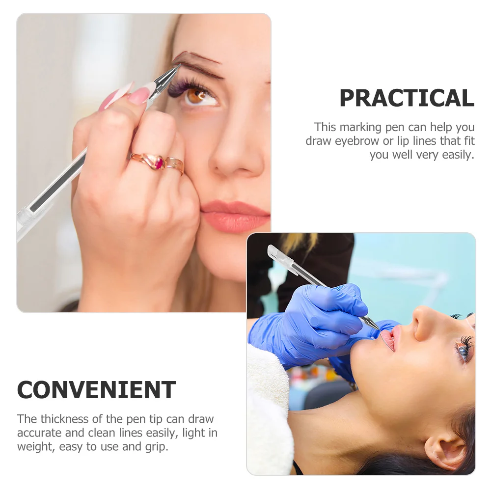 

10 Pcs Eyebrow Position Pen Portable Marking Mapping Tattoo Pens Marker Contouring