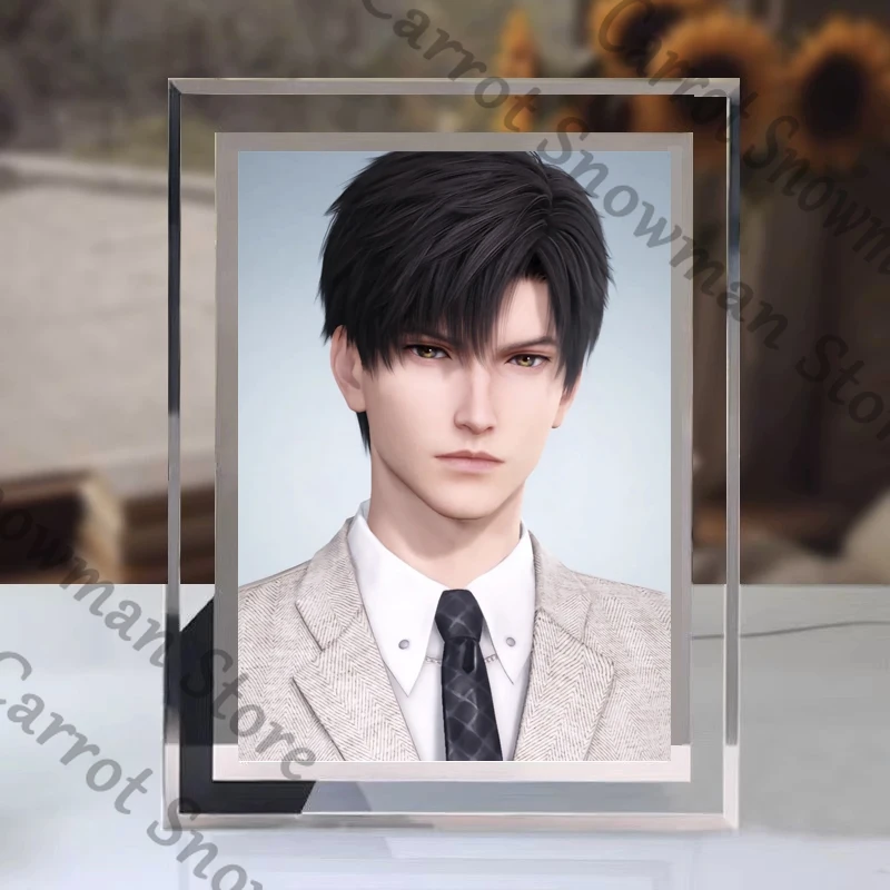 Love and Deepspace Zayne Anime Glass Picture Frame Rahmen Cartoon Cospaly Gift Desktop Decorate