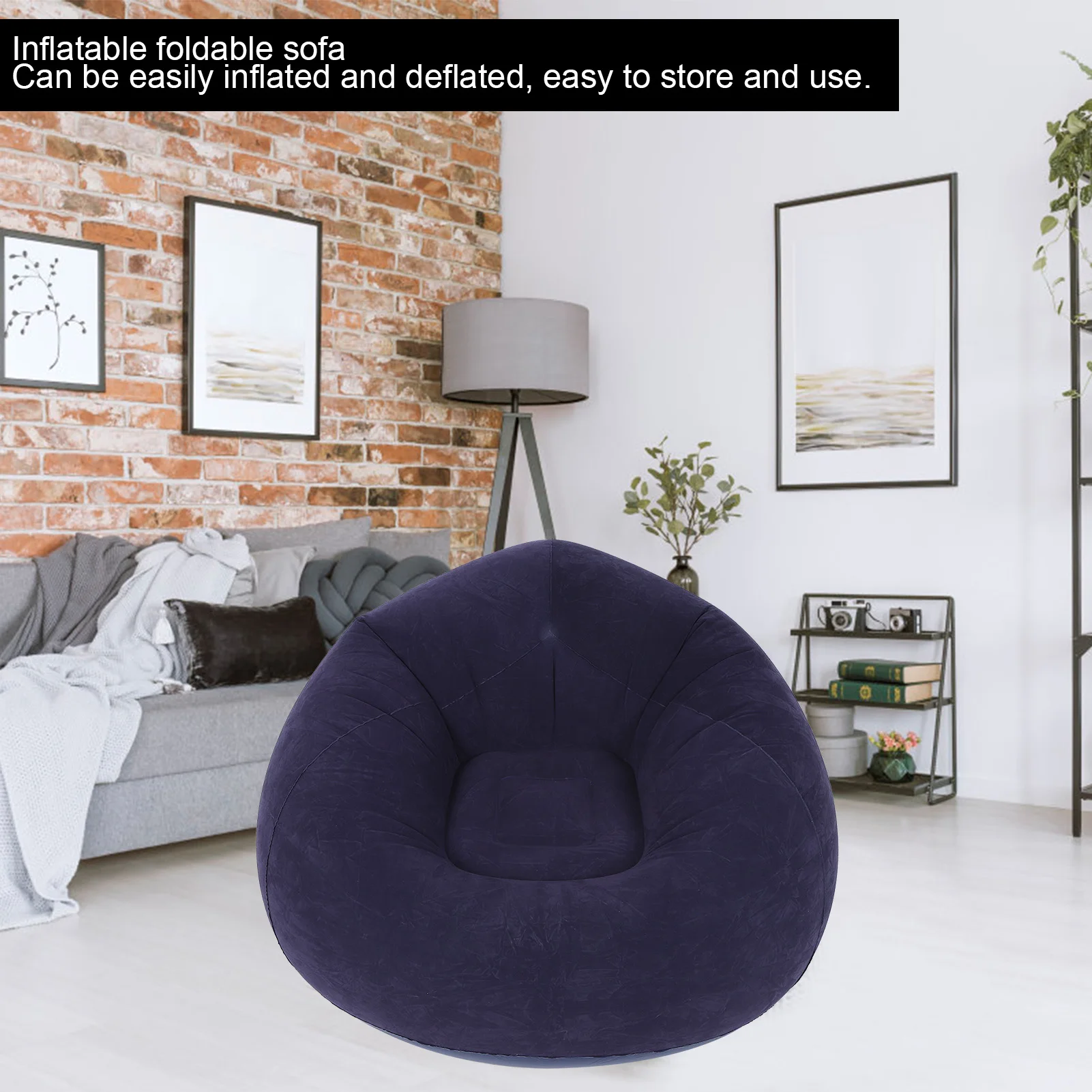 Inflatable Sofa Ultra Soft Inflatable Single Spherical Sofa Chair for Dorm Room Outdoor Travel Camping Picnic Home Furniture