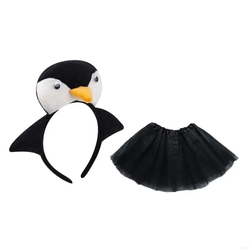 2PCS Animal Penguins Fantasmas Acessórios Penguins Salia tutu para crianças Halloween