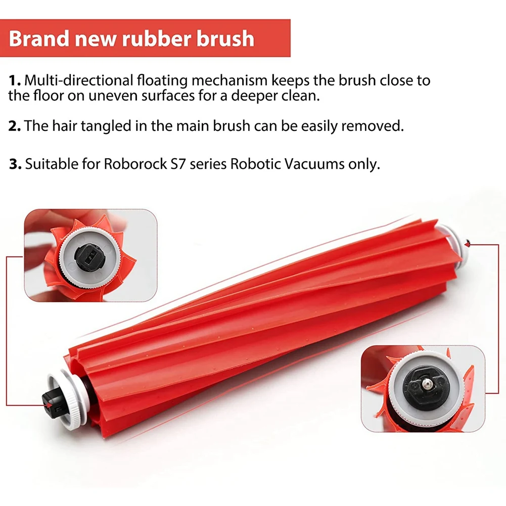 

CMHI-Main Brush Side Brush Hepa Filter Mop Cloth For Roborock S7 T7S Plus Robot Vacuum Cleaner Spare Parts