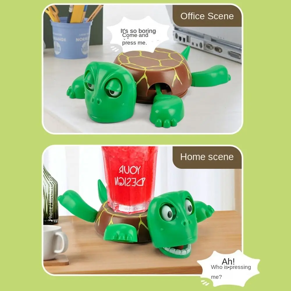 Press To Sound Panicked Turtle Coaster Gaping Eyes Creative Turtle Base Cup Mat Anti-scald Non-slip Tea Cups Coaster Restaurants