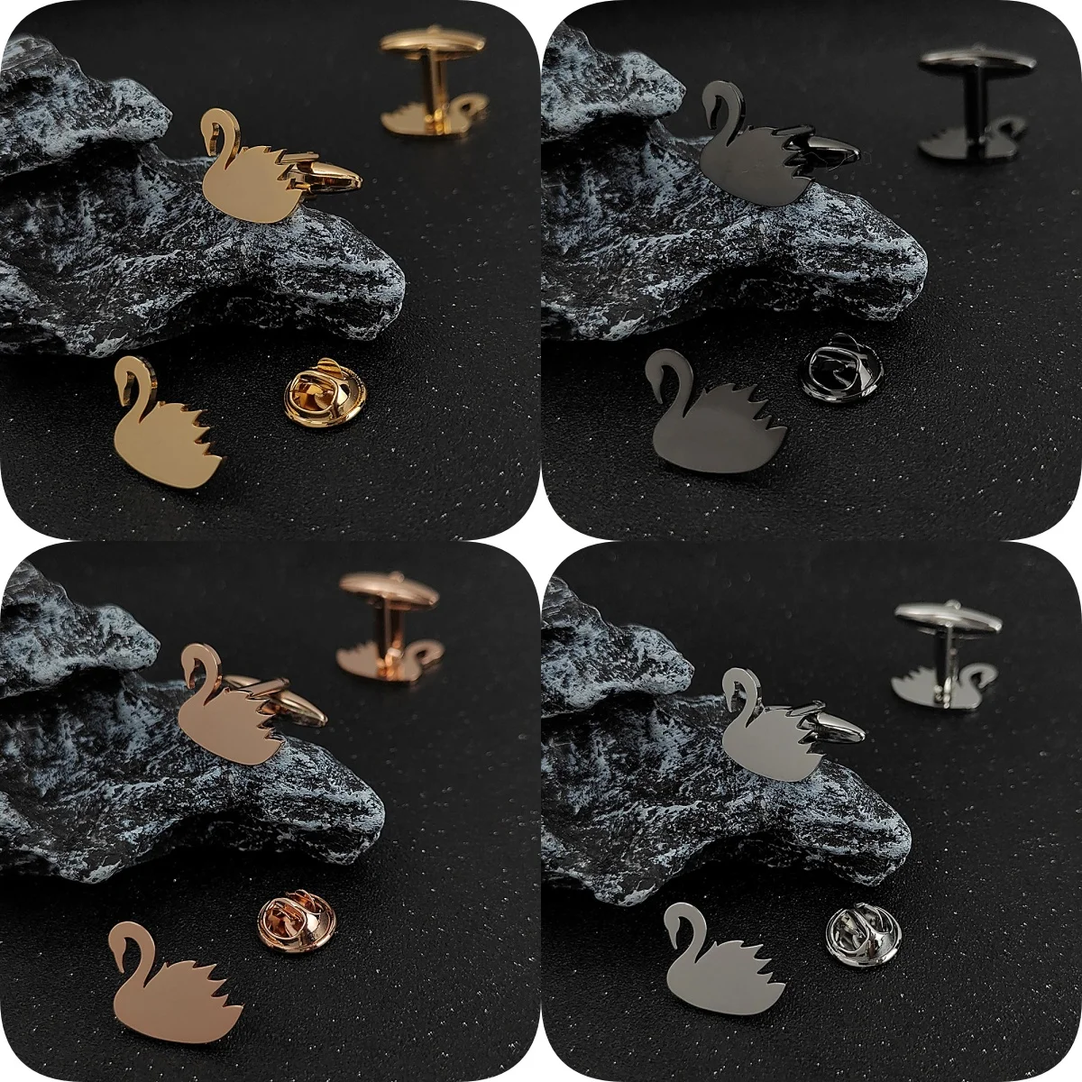 

Black Swan Metal Brooch, Men's Elegant Stainless Steel Animal Badge, Women's Butterfly Buckle Corsage, Backpack Decorations.