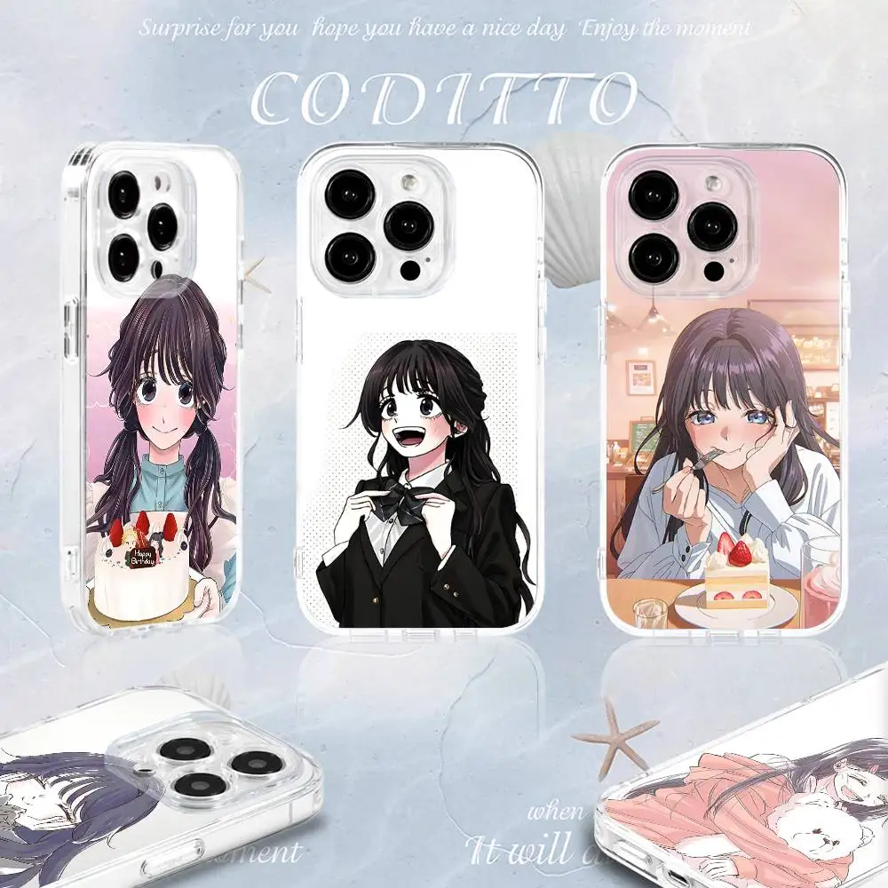 

Kaoruko Waguri Phone Case For iPhone 16,15,14,13,12,11 Pro,Max,Plus,X,XS,XR,SE4,E Mini Transparent Soft Cover