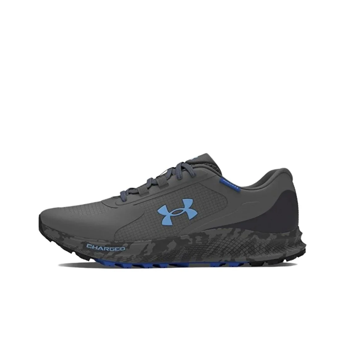 

Under Armour Charged Bandit Trail 3 Abrasion Resistant Low top Running Shoes Men's Gray Blue 3028657-100