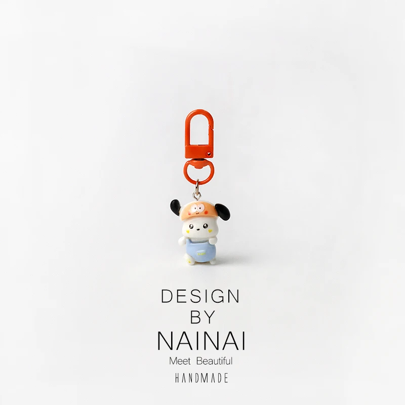 Cute Transforming Dog Keychain Mobile Phone Case Chain Student Pencil Bag Hanging Decoration Cartoon Lovely Girl Backpack