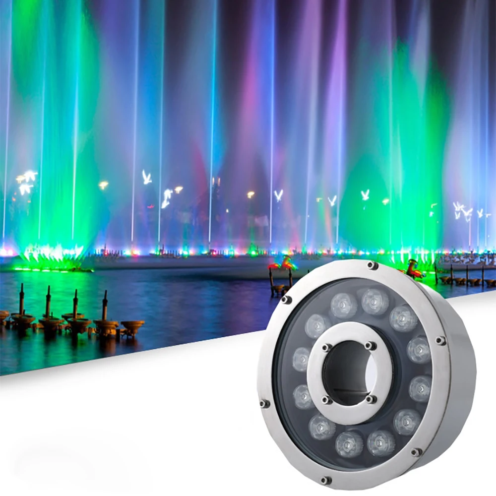 

RGB Waterproof IP68 LED Flood Light Underwater Fountain Pool Pond Aquarium Spotlight Outdoor Garden Lamp AC12V 24V 3-18W Lights