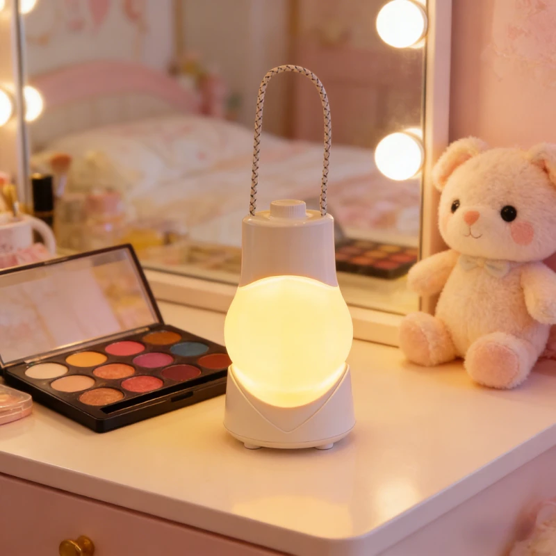 Vintage Style Art Table Lamp USB Rechargeable Portable Bedside Lamp Ambient Lighting for Study Bedroom