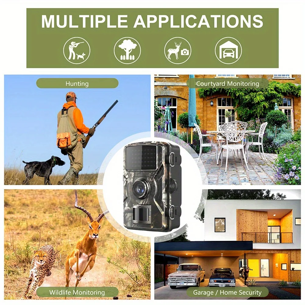 كاميرا الصيد البرية الأشعة تحت الحمراء للرؤية الليلية في الهواء الطلق كاميرا لعبة درب الحركة المنشط تتبع صور فخ كام المراقبة البرية
