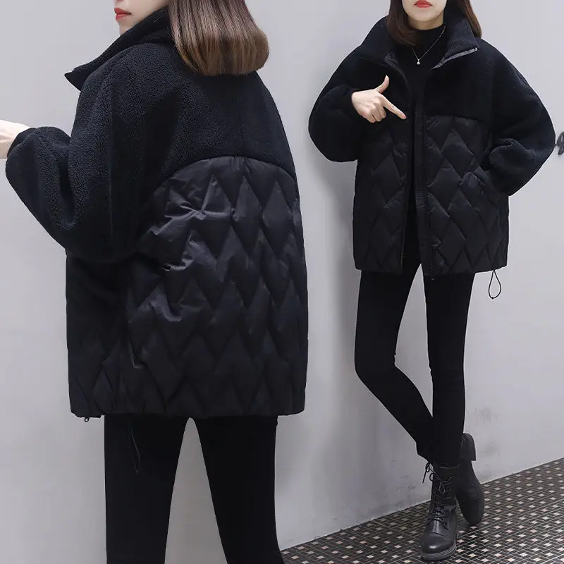 2024 Winter Jacket Casual Stylish Outerwear Women New Parka Coat Down Cotton Jackets Female   Padded  T241