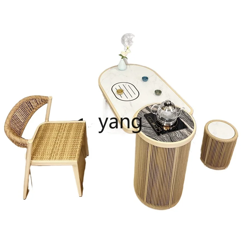 

LXL Balcony Table and Chair Tea Leisure Area Layout Rattan Chair Table-Chair Set