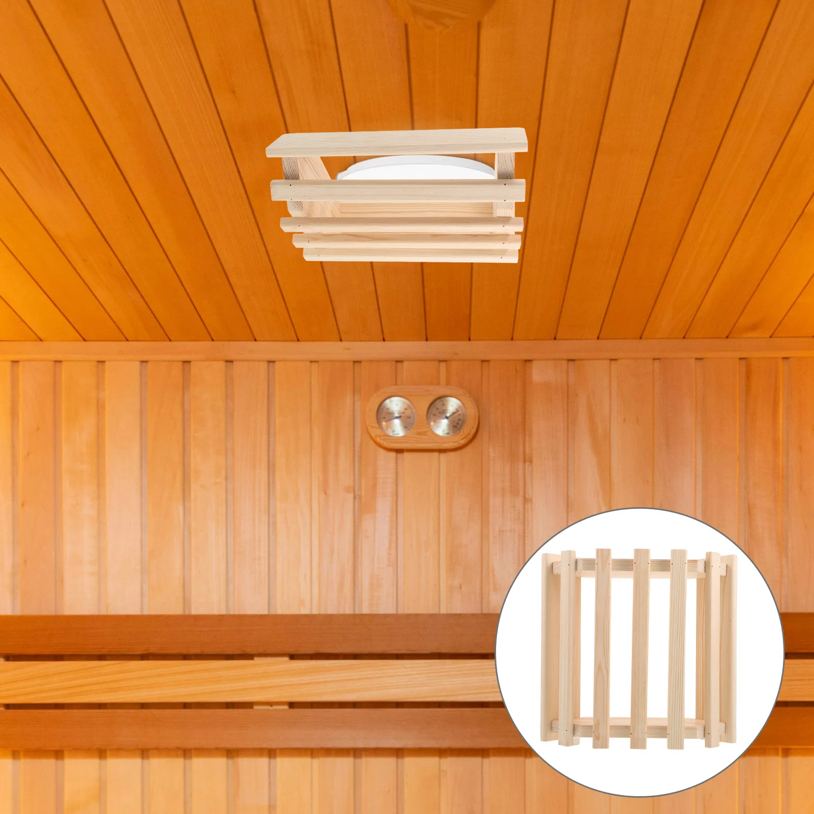 

Wooden Lampshade Cover Natural Pine Easy Install Spa Room Decor Bath Accessories Wood Lampshade Replacement Lamp