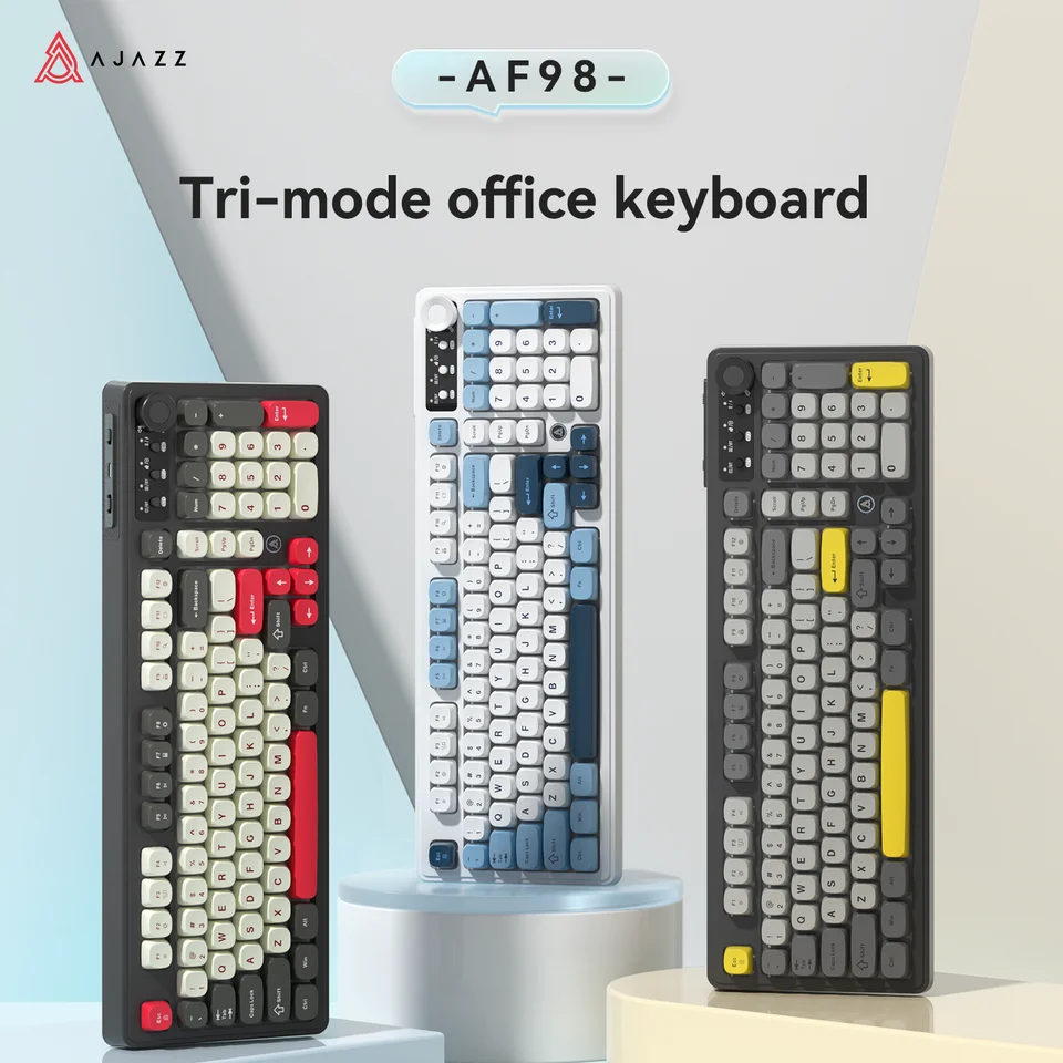AJAZZ AF98 Wireless/Wired Keyboard Mechanical Feel Office Long