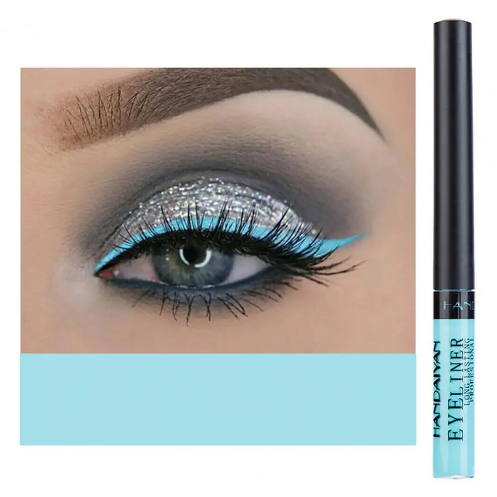 Eyeliner liquido durevole Eyeliner impermeabile fluorescente One Stroke Molding matita Eyeliner liscia multicolore professionale