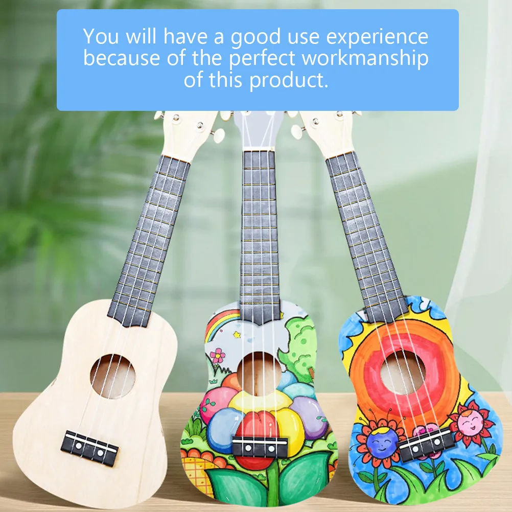 

Набор для самостоятельной сборки укулеле из дерева для детей: музыкальный инструмент для начинающих, для росписи и творчества
