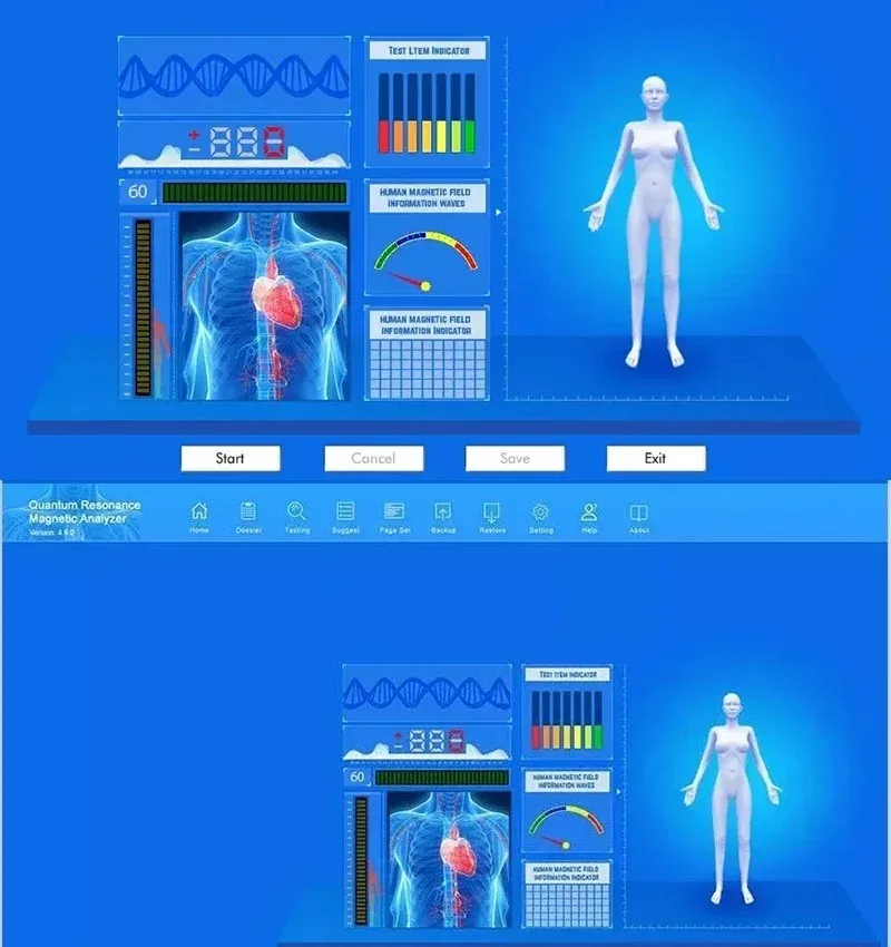2025 جديد محلل كمي الجسم محلل الرنين المغناطيسي الصحة 54 فحص التقارير مجموعة المحمولة Tesing آلة الجسم الصحية