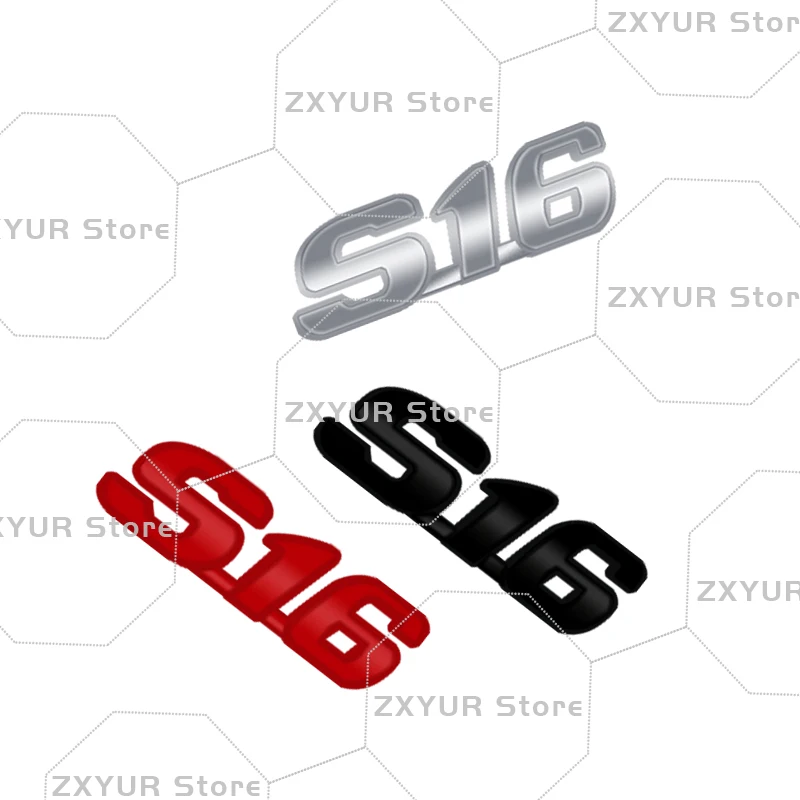 Metal S16 Emblem Car Sticker Letter Badge Decal Body Rear Trunk Decor For Peugeot GTI 306 207 208 206 308 408 508 2008 3008 RCZ