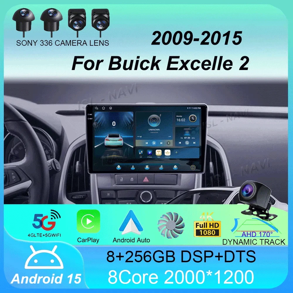 

Android 15 For Buick Excelle 2 2009 - 2015 For Opel Astra J 2009 - 2017 Multimedia Video Player Car Radio Navigation stereo GPS