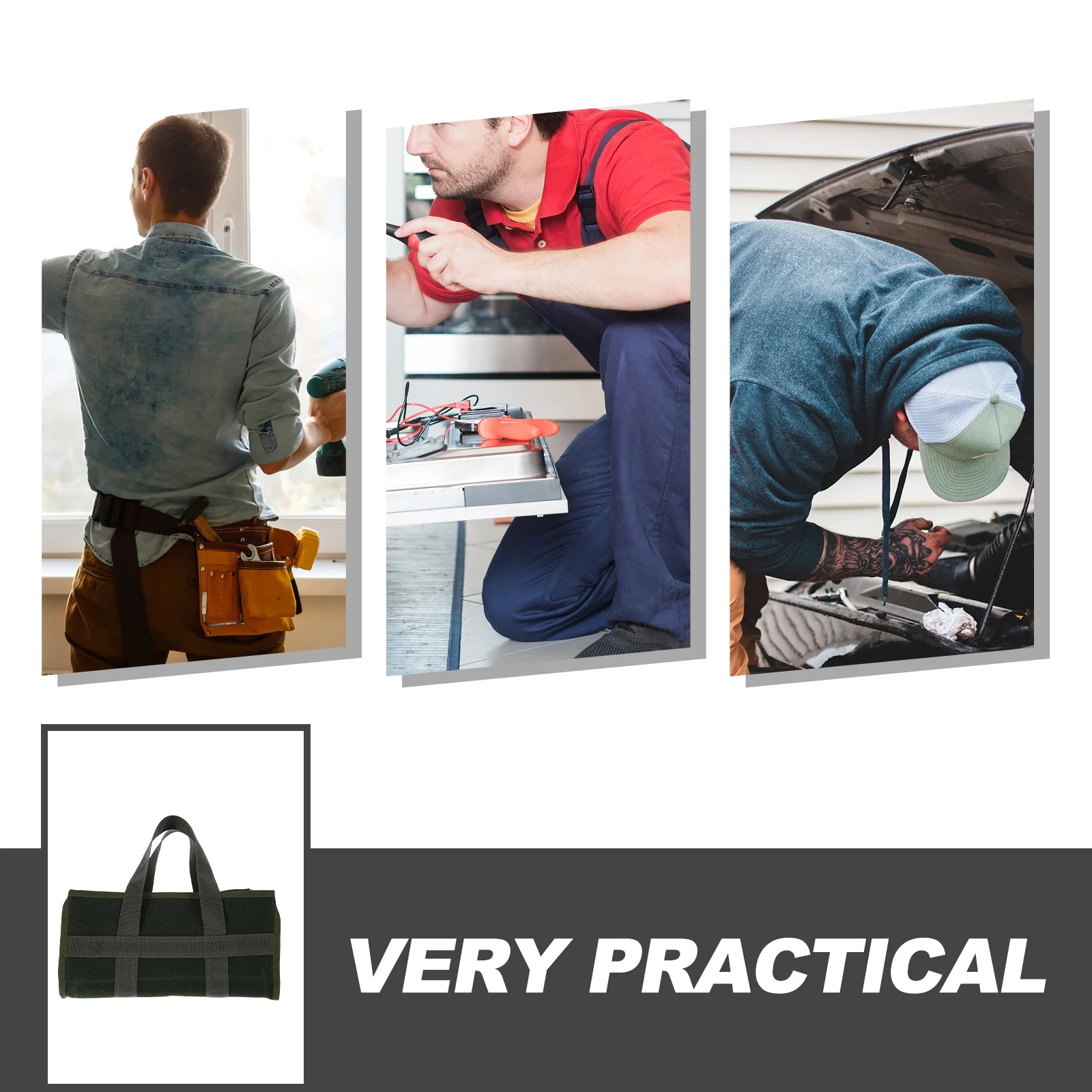 

Thick Canvas Multipurpose Tool Bag Large Capacity Electrician Work Organizer Portable Handheld Storage Pouch Canvas Tool Bag