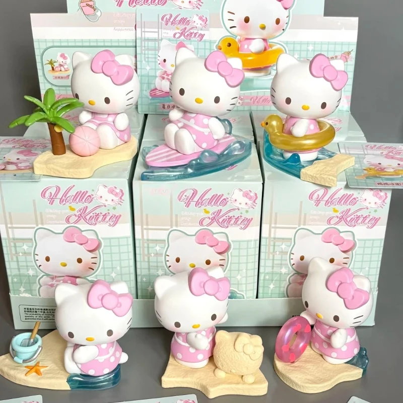 

Sanrio Kitty Heart Stirring Holiday Series слепая коробка милая аниме кукла загадочная коробка сумка-сюрприз ПВХ настольный декор игрушки подарки для девочек