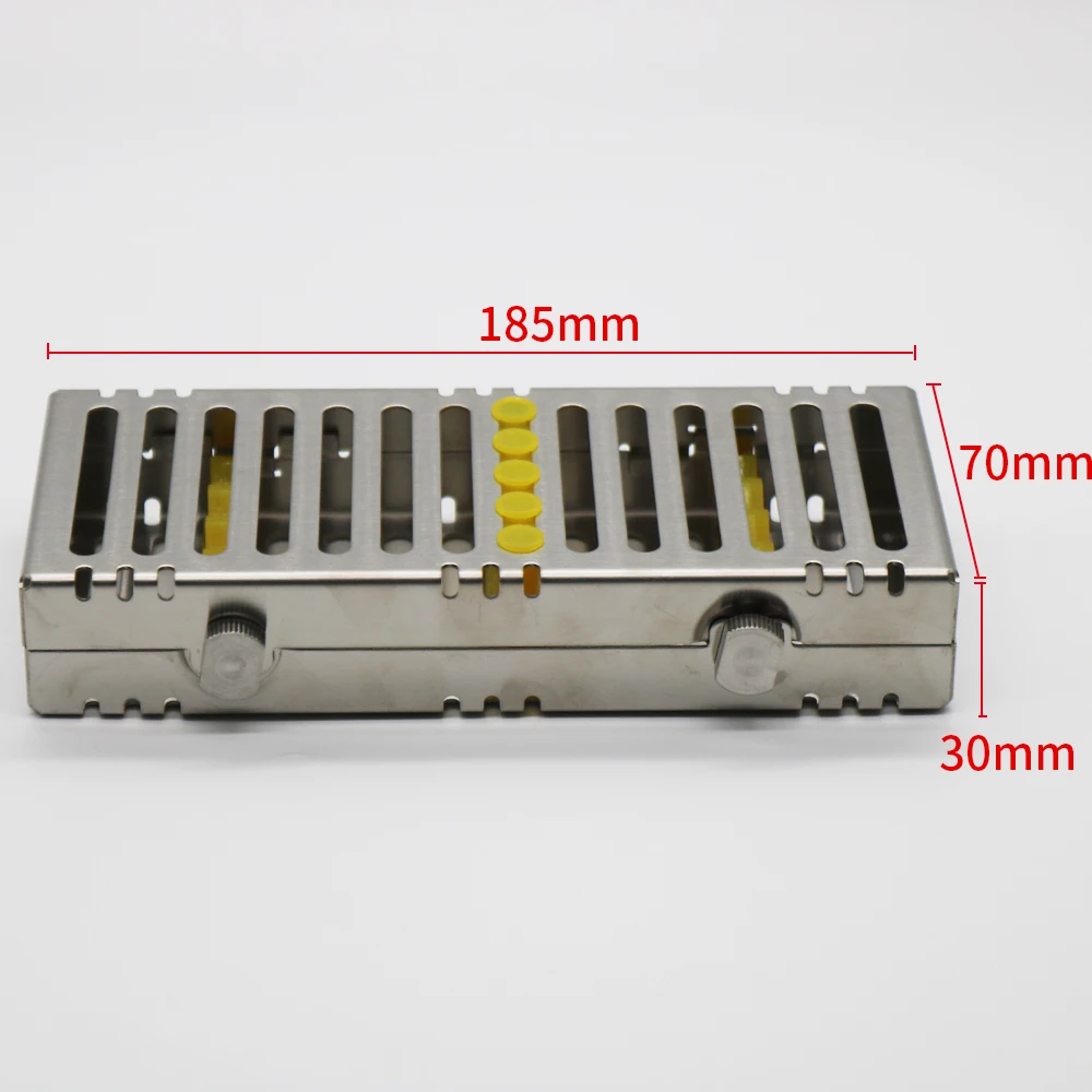304 صندوق تعقيم من الفولاذ المقاوم للصدأ ملف كاسيت الأسنان الأزيز صينية التطهير رف تعقيم الأسنان قابل للتعقيم