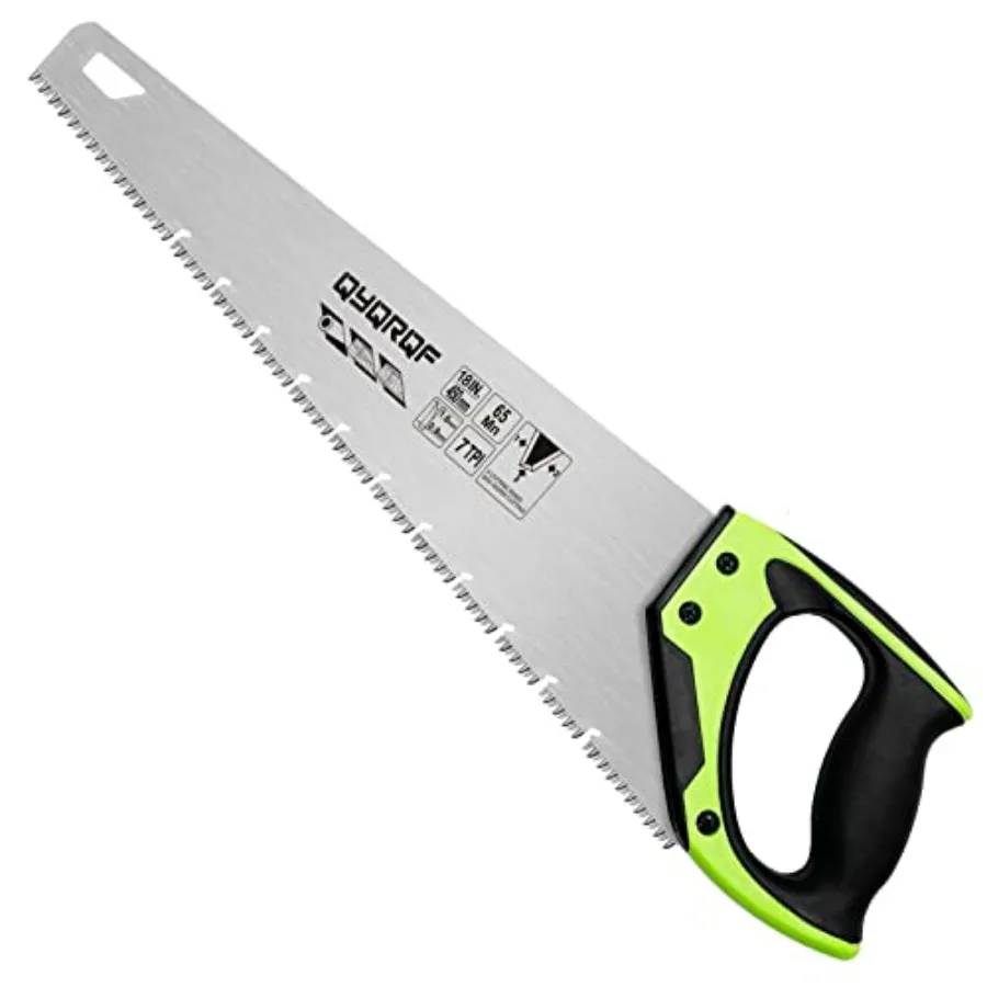 

18 ch Hand Saw, Heavy Duty Wood Saw with Chip Removal Design Rust-proof for Sawg Prung Gardeng Wood Plastic and Drywall