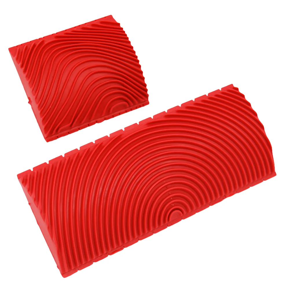 

2 Pcs Wood Grain Tool Printing Drawing DIY Wall Decorating Graining Red Painting