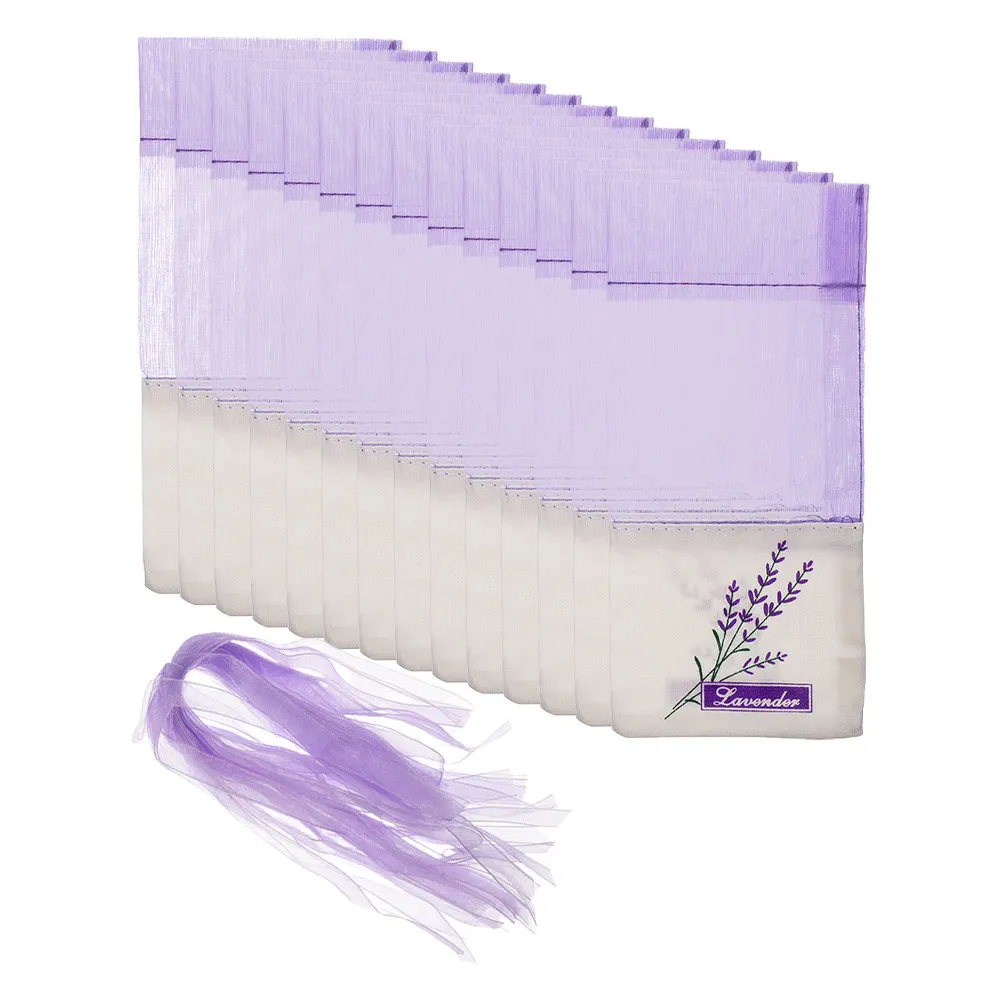 50Pcs Empty Lavender Bags Sachet Drawstring Portable Storage Bag for Wardrobe Home Car Insect Repellent Air Purifier Pouch