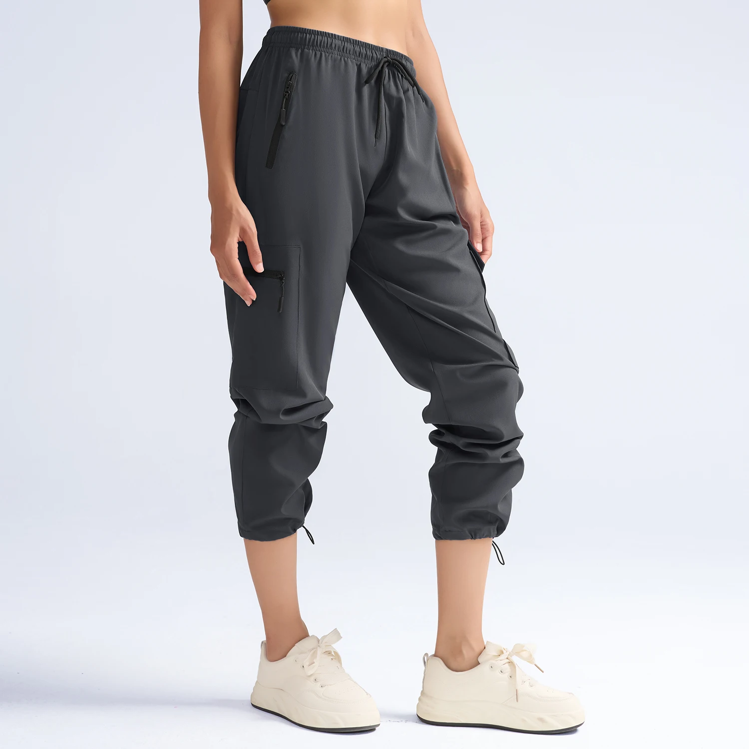 النساء جيوب سستة الرباط تشغيل الرياضة طماق ركض النساء سريعة الجافة رياضي الصالة الرياضية اللياقة البدنية Sweatpants ممارسة السراويل