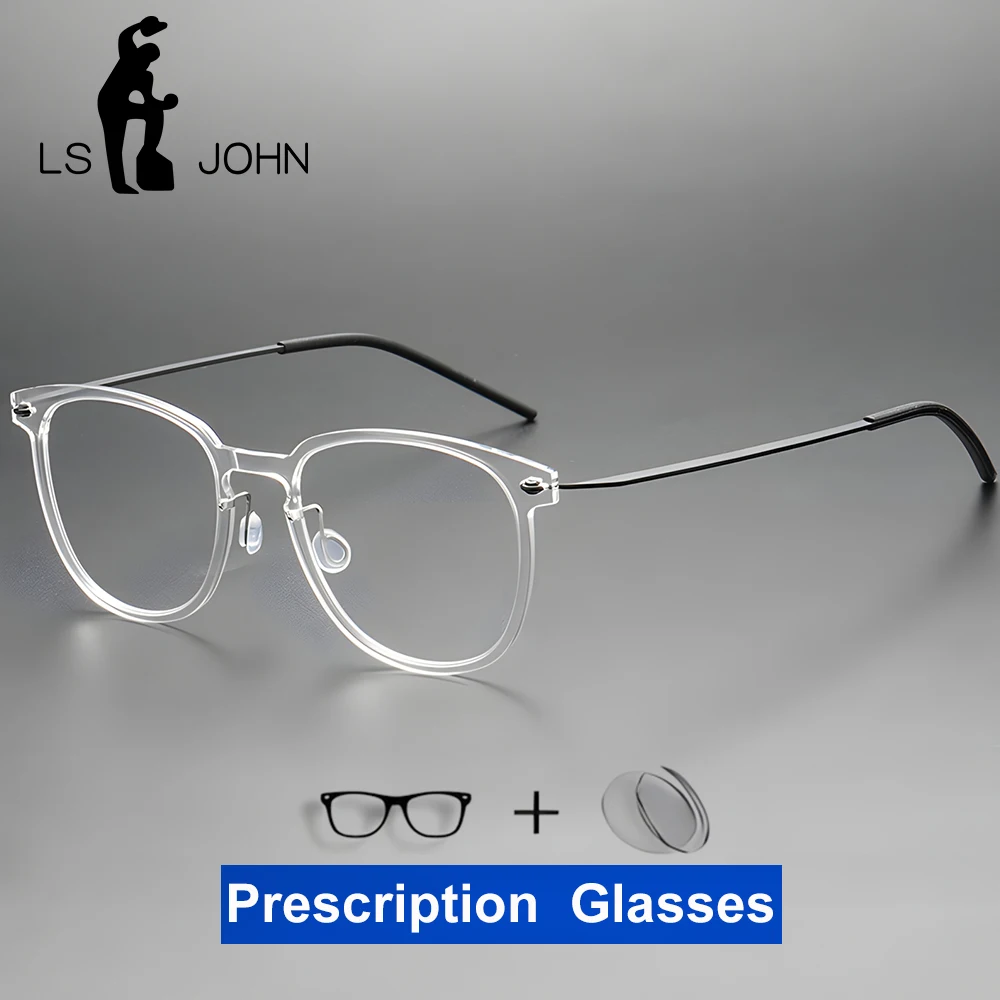 

Titanium Myopia Prescription Eyeglasses Men Ultralight Screwless Optical Reading Glasses Women Denmark Brand Nylon Eyewear Frame