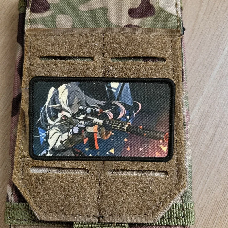 Parche táctico velcro anime para chica – Morale para mochila y equipo - imagen 5