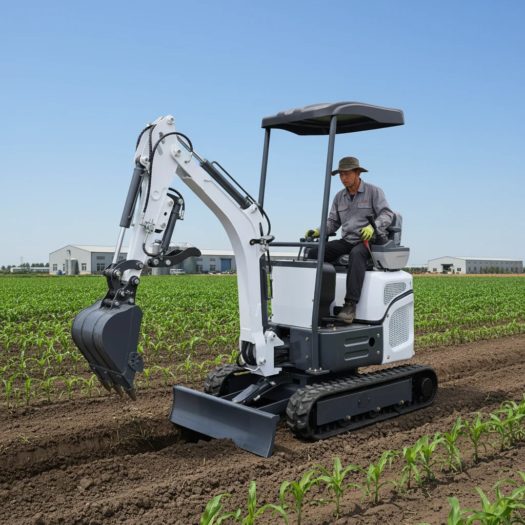 

1.5 Ton Mini Crawler Excavator Hydraulic Digger 360° Rotation Farm Construction Equipment