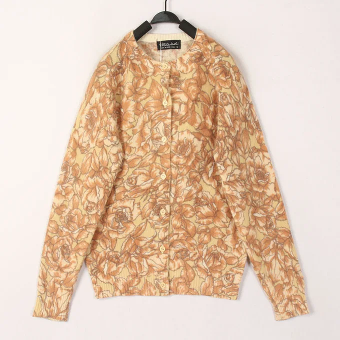 

Sweet Vintage Hooked Flower Woolen Sweater Overhead Coat Japanese Harajuku Style Warmth Spring Autumn Long Sleeve round Neck