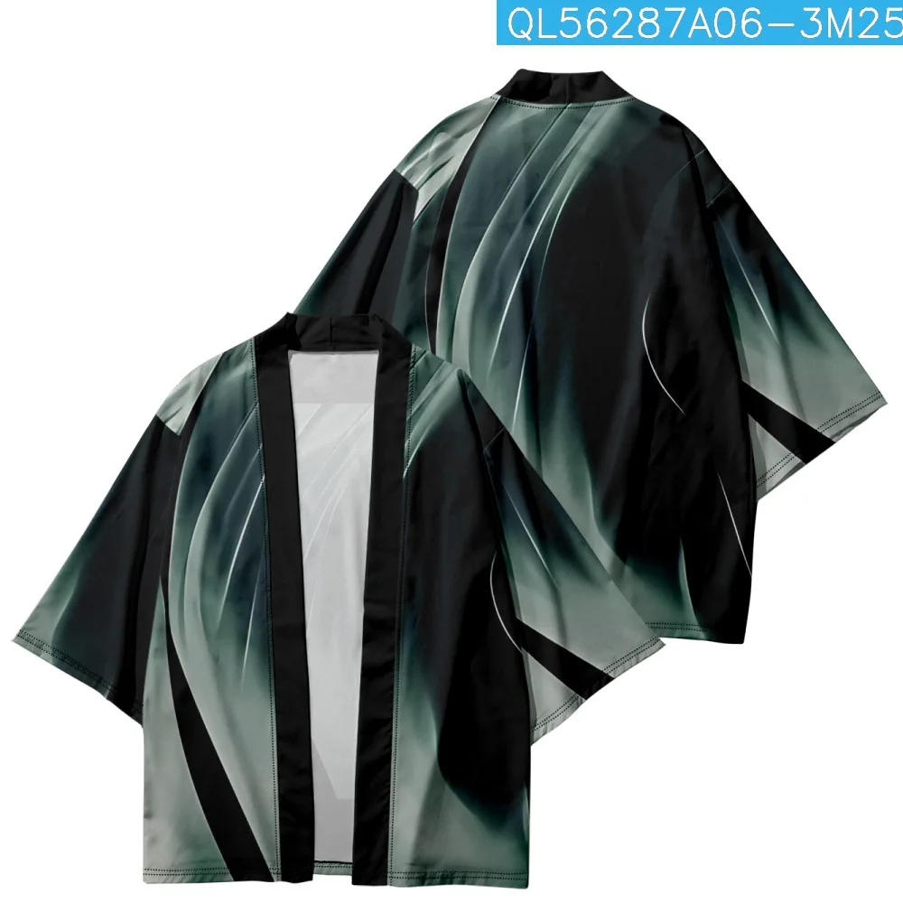 

Fashion Asian Clothing Japanese Printed Kimono Shirts Men Loose Samurai Cardigan Tops