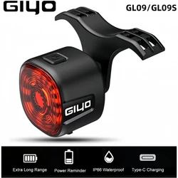 GIYO Cycling Taillights Smart/Normal Light MTB Road Bicycle Ip66 Waterproof Night Safety Tail Lights Lamp Riding Accessories