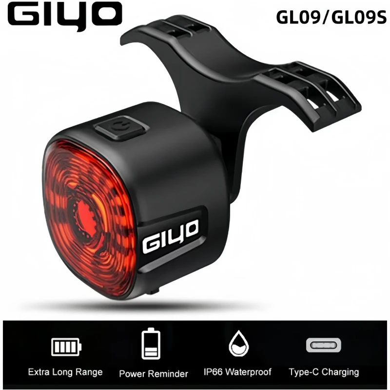 GIYO Cycling Taillights Smart/Normal Light MTB Road Bicycle Ip66 Waterproof Night Safety Tail Lights Lamp Riding Accessories