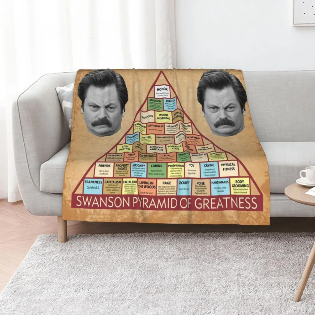 

Swanson Pyramid of Greatness Throw Blanket Blankets For Baby Beach for sofa Blankets Sofas Of Decoration Blankets