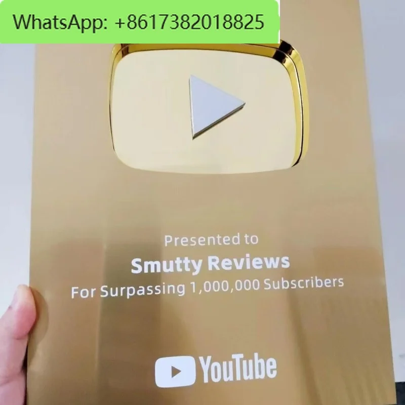 يوتيوب اللعب زر الفضة الذهب يوتيوب ميدالية الجدار الديكور المشاهير الإنترنت