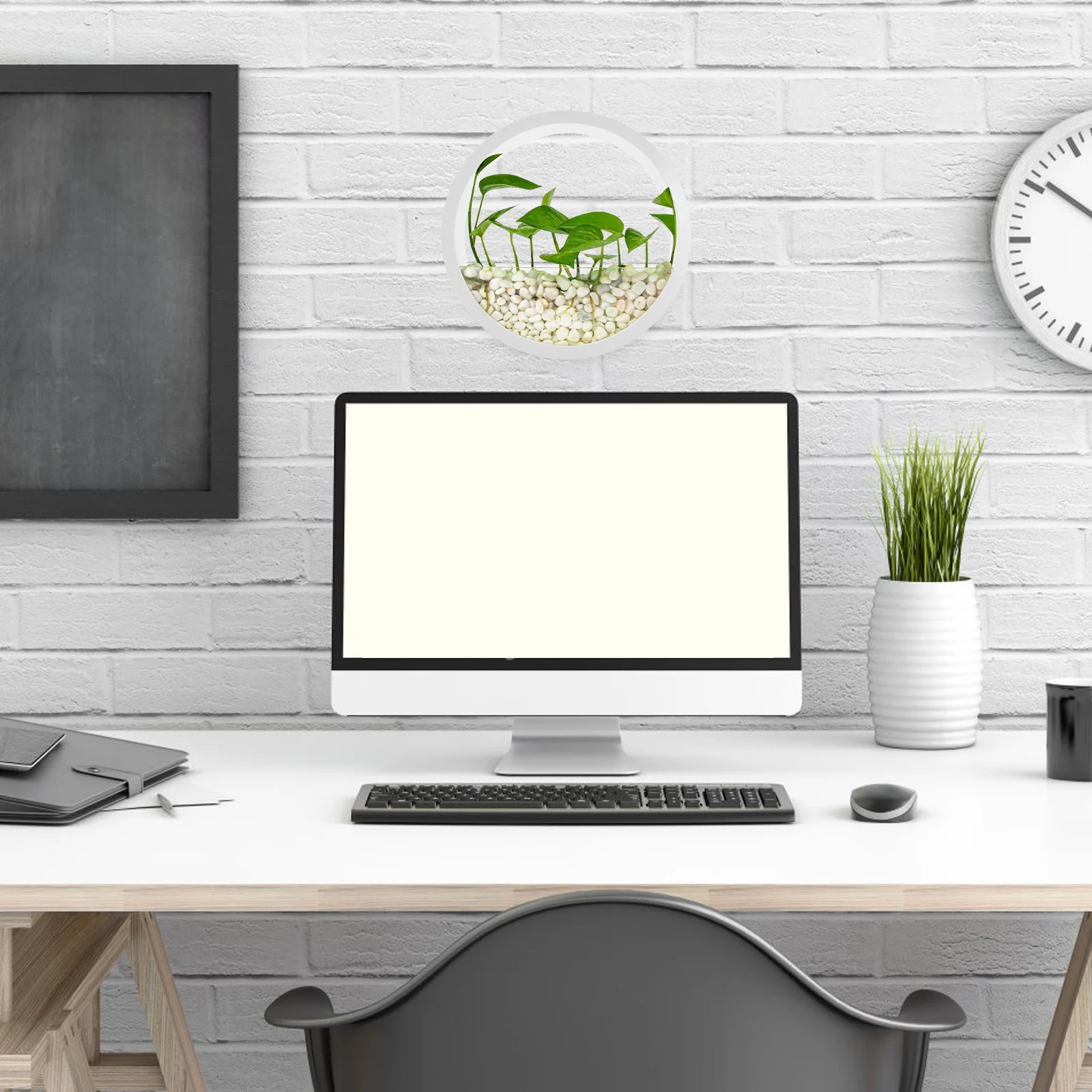 

Wall Mount Vase Clear Hydroponic Planter Minimalist Design Easy Installation Indoor Balcony Decor Wall Mount Vase