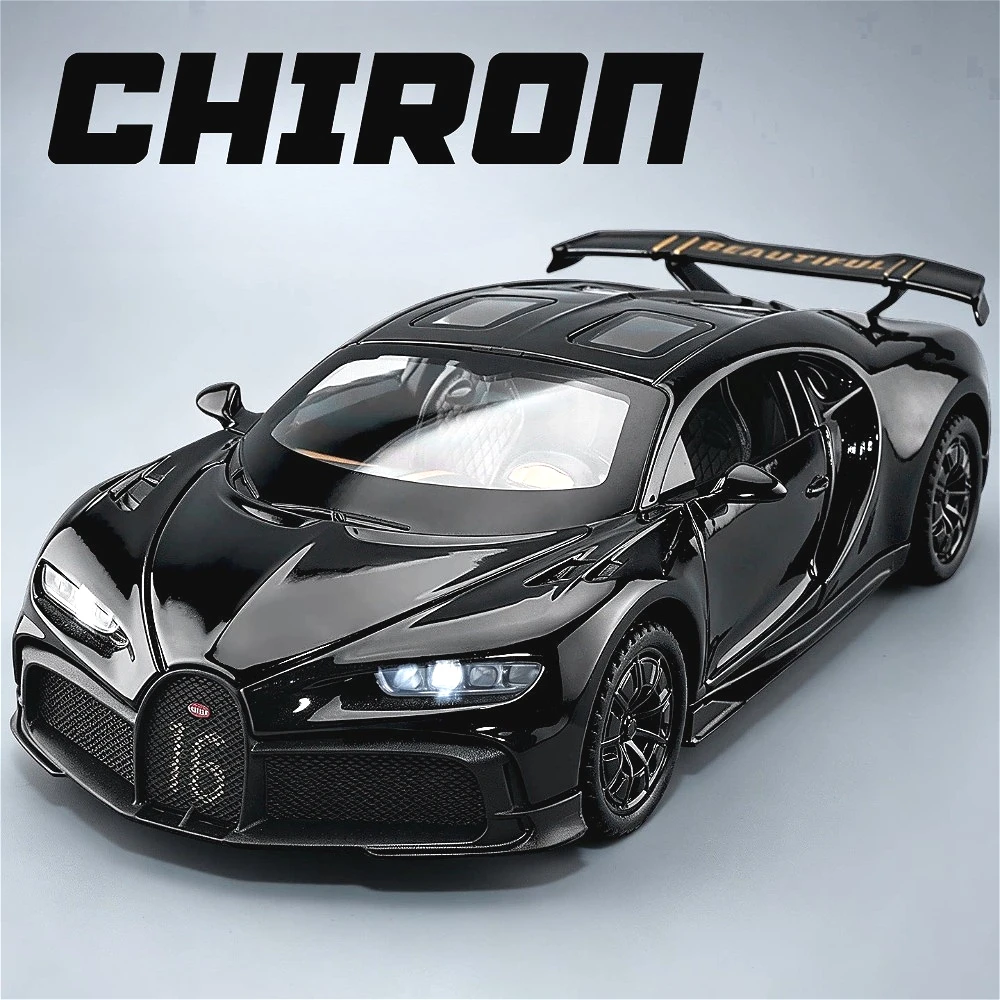 

Масштабная модель автомобиля Chiron Atlantic 1:32, металлический корпус, пластиковое шасси, со звуком и светом, миниатюрные модели спортивных автомобилей, игрушки для детей, подарки